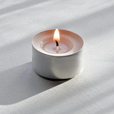 Image of 50x Tea Lights Candles 8 Hour Tealights, Smokeless, Dripless &amp; Long Lasting Tealight with Cotton Wicks Unscented White