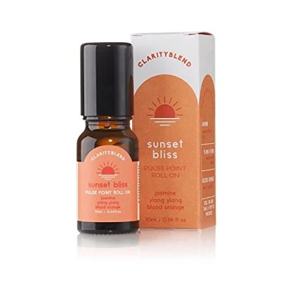 Image of Clarity Blend Aromatherapy Roller Ball for a Tropical Retreat Ylang Ylang, Jasmine, Petitgrain, Blood Orange 100% Pure and Natural Essential Oils 10ml