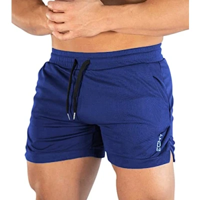 Image of Superora Men&#039;s Running Gym Sport Breathable Outdoor Workout Training Pockets Shorts, Royal Blue, XXL