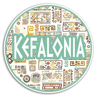 Image of 2 x 10cm Kefalonia Greece Vinyl Stickers Greek Sticker Laptop Luggage #18776 (10cm Wide)