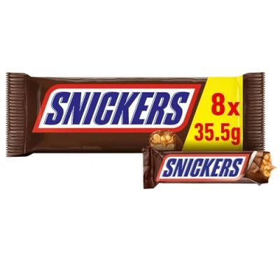 Image of Snickers with Milk Chocolate, Soft Nougat and Caramel, 8 x 35.5g