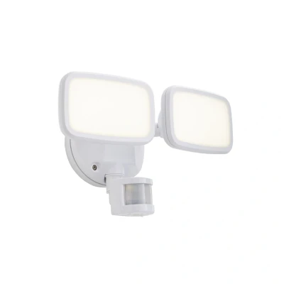 Image of Zinc ZN 35688 WHT Lynn LED Double Wall Light, PIR, White, 4000K