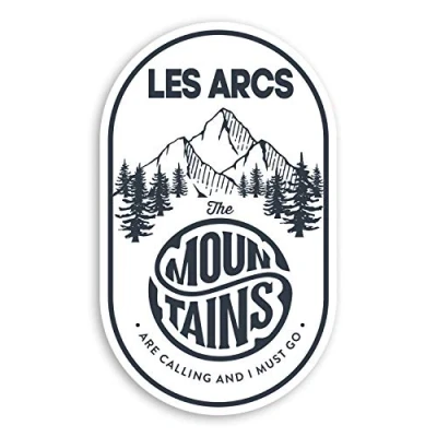 Image of 2 x 10cm Les Arcs France Vinyl Stickers Mountain Ski Luggage Sticker #30211 (10cm Tall)