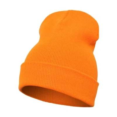 Image of Flexfit Yupoong Heavyweight LONG Beanie, Size: One Size, Blaze orange