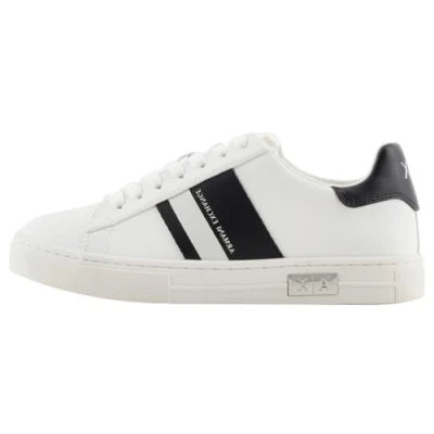 Image of Armani Exchange Trainers, Women&#039;s, Size: 3, Off white/black Imitation leather/ textile