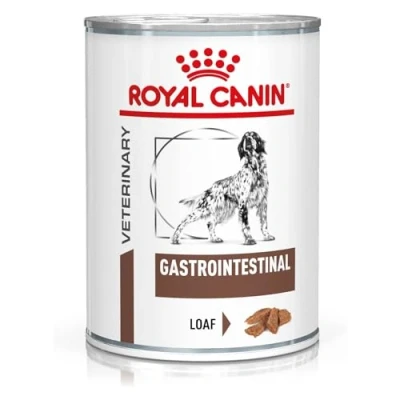 Image of Royal Canin Veterinary Gastrointestinal Mousse 12 x 400 g Diät Alleinfuttermittel für ausgewachsene Hunde Zur Unterstützung bei akuten Resorptionsstörungen des Darms