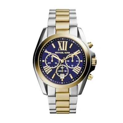 Image of Michael Kors Bradshaw Chronograph watch, Women&#039;s, Size: One Size, Silberfarben/goldfarben