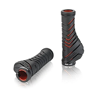 Image of XLC Unisex Gr s30 Ergonomic Grips, Black Red, One Size UK