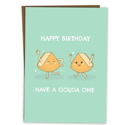 Image of BYANIKA A6 Happy Birthday Card Bday Cards For Him Her Best Friend Boyfriend Girlfriend Husband Wife Partner Sister Brother Colleague Pun