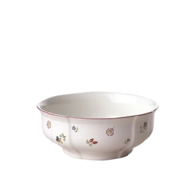 Image of Villeroy &amp; Boch 1023953170 Petite Fleur Bowl, 21 cm, Premium Porcelain, White/Colourful