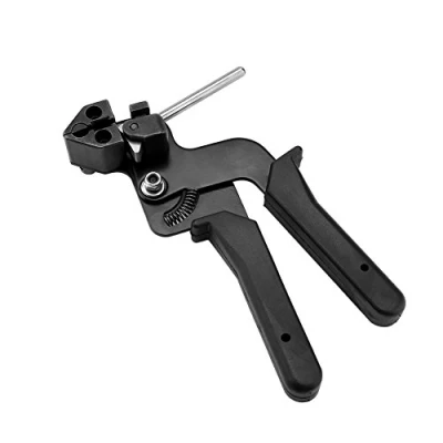Image of Ties Tensioner Cutter Tool, Steel Cable Tie Cutters Gun Zip Tool Nylon Cutting Band Binding Fastening Tensioning Wrap for Stainless Black