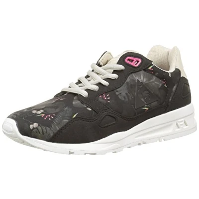 Image of Le Coq Sportif R900 Winter Floral Womens Black Trainers Size UK 3.5