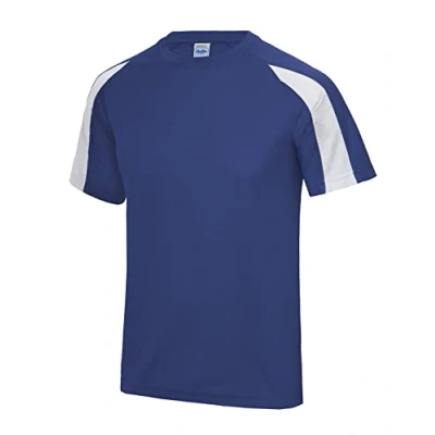 Image of AWDis Just Cool Contrast T Unisex Royal Blue/Arctic White L