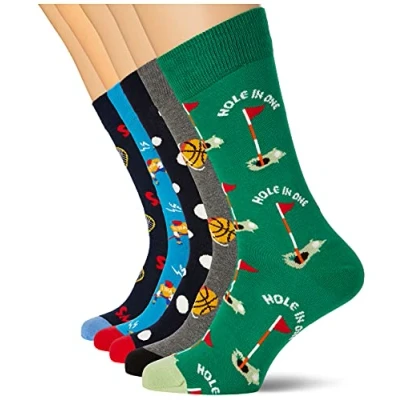 Image of Happy Socks Mens Hs By Sports 5 pack, Multi, 7 11 UK