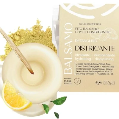 Image of Senso Naturale PHYTO Solid hair Conditioner DISTRICTING Moisturizes without weighing it down Vegan Concentrate equivalent to 700 ml of liquid