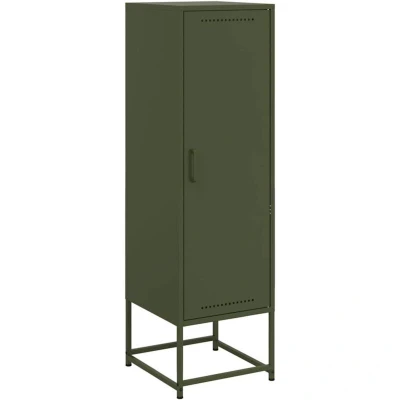 Image of vidaXL Highboard Olive Green 36x39x123 cm Steel