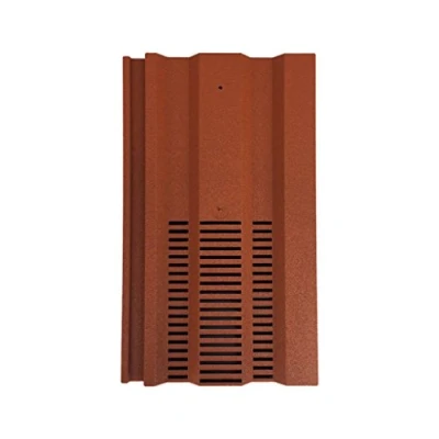 Image of Roof Tile Vent for Marley Ludlow Plus/Redland 49 / Sandtoft Standard Pattern with Flexi Pipe Adaptor (Terracotta Sanded)
