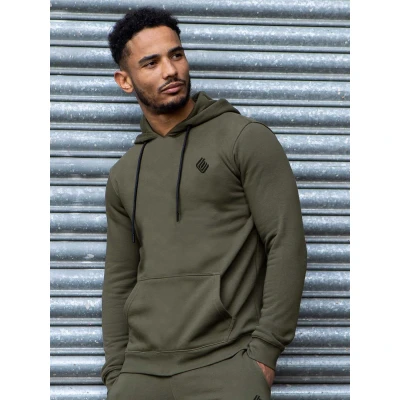 Image of Ze ENZO Mens Hoodie Pullover Hooded Sweatshirt Fleece Warm Hoody Top Khaki XL