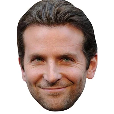 Image of FoxyPrinting Bradley Cooper Movies Stars 2018 Celebrity Cardboard Party Face Mask Fancy Dress