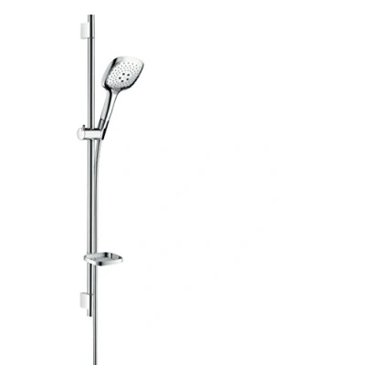 Image of hansgrohe Raindance Select E shower set 150 3jet with rail 90 cm and soap dish