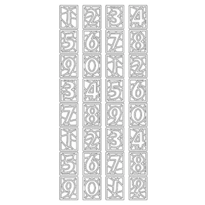 Image of Personal Impressions 1.3340 Stained Numbers Stickers, Multicolour