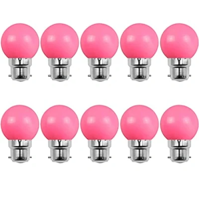 Image of Aiwerttes Bayonet Bulbs B22 2W LED Bulb Golfball Pink Energy Saving (20W Equivalent) BC Cap Small for Garland Decoration, Pack of 10