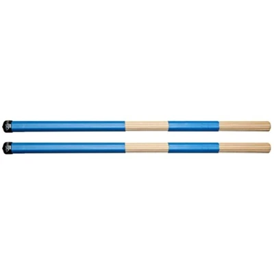 Image of Vater Drumsticks VSPST Speciality Sticks Splashstick Traditional Rute Rods Dowels Blue Handle
