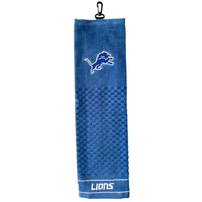 Image of Team Golf NFL Detroit Lions Embroidered Towel Towel, Checkered Scrubber Design, Logo