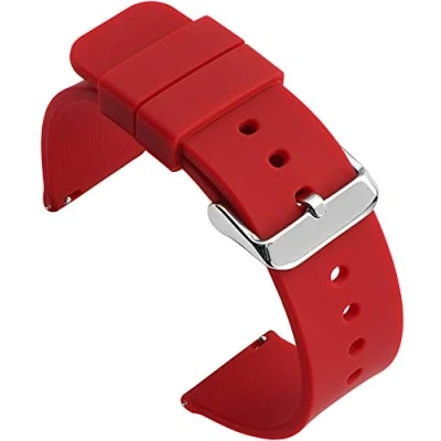 Image of Shieranlee Silicone Quick Release Replacement 12MM 14MM 16MM 18MM 19MM 20MM 21mm 22MM 24MM Watchband Watch Strap