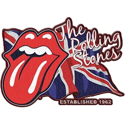 Image of Rolling Stones Lick The Flag shaped iron on / sew cloth patch (ro)
