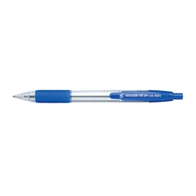 Image of 5 Star Ball Pen Retractable Medium 1.0mm Tip 0.4mm Line Blue [Pack of 10]