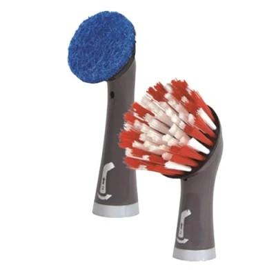 Image of Rubbermaid Commercial Products Cleaning Power Scrubber Bathroom Kit, Red and Gray, 2 Pieces