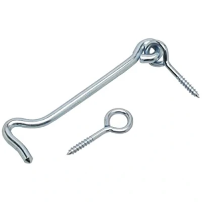Image of Merriway® BH01745 (2 Pcs) Gate Hook and Eye, 100mm (4 inch) Bright Zinc Plated Pack of 2 Pieces