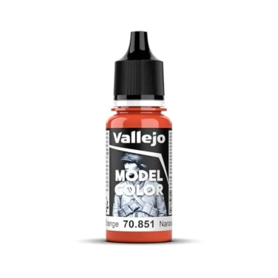 Image of Vallejo Model Color 17 ml Acrylic Paint Bright Orange