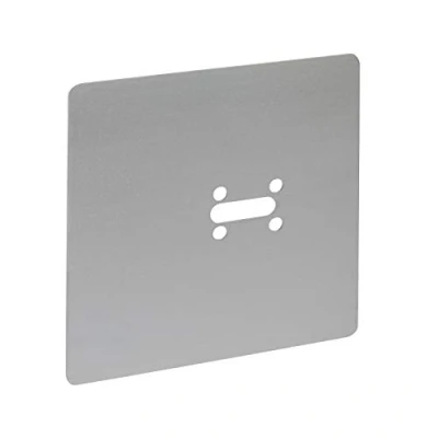 Image of Cubicle Lock Replacement Fixing Hole Cover Plate in Satin Anodised Aluminium