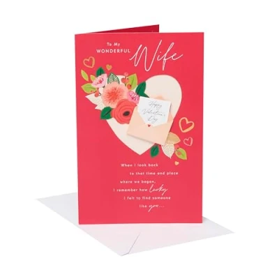 Image of UK Greetings Valentine&#039;s Day Card For Wife Wonderful Design