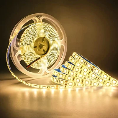 Image of Tesfish 5m/Reel DC 24V 5050 Warm White Color LED Strip Waterproof IP65 300 LEDs SMD