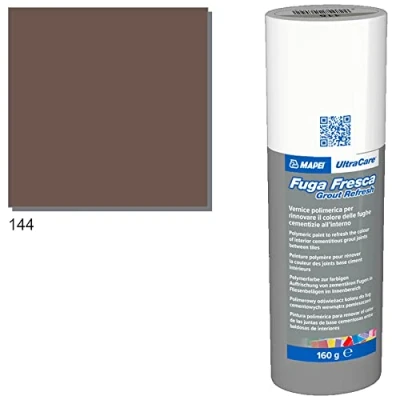 Image of MAPEI Ultracare FUGA Fresca Fresh Escape 144 Chocolate Polymer Paint to Renew The Color of Cement Joints Bottle 160 gr.