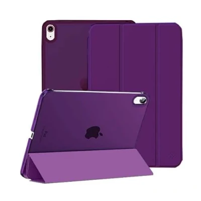 Image of KKTECH iPad 10th Generation Case, Slim Stand Hard Back Shell Cover, Auto Wake/Sleep, Lightweight Durable, for 2022 Model Case 10.9 Inch, (Purple)