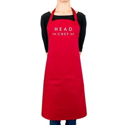 Image of Stickerscape Head chef apron (Adult) Red