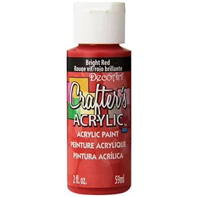 Image of DecoArt Acrylic Paint, Bright Red, 59ml