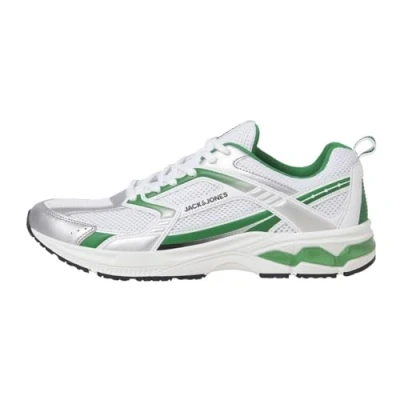 Image of Jack &amp; Jones Jfwtokyo Trainers, Men&#039;s, Size: 6, Bright white/green Imitation leather/ textile