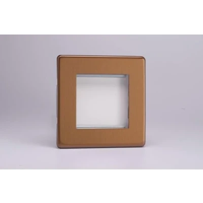 Image of Varilight XDYG2S.BZ Screwless Brushed Bronze DataGrid Plate (2 Spaces)