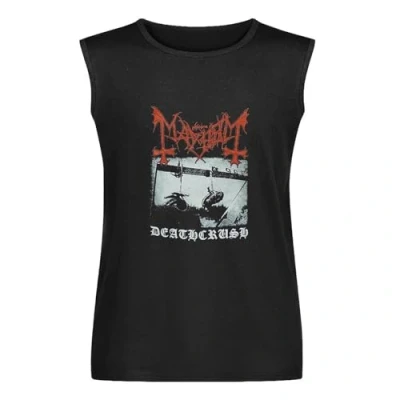 Image of Mayhem Deathcrush Sleeveless T Shirt Black Unisex Mens Vest Tank Tops Tee M