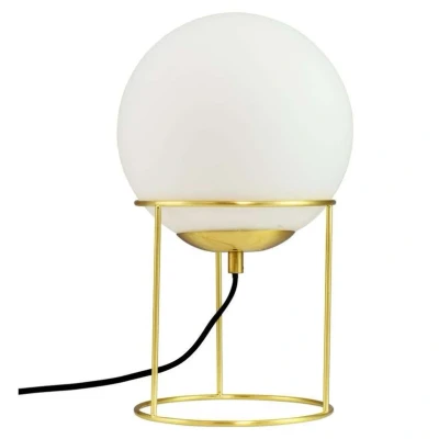 Image of Dyberg Larsen table lamp Madrid, opal/brass coloured, 34 cm
