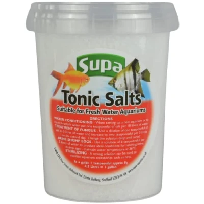 Image of Supa Tonic Salt, Mild Conditioner And Antiseptic For Use In Fresh Water Aquariums, White, 1 Litre (Pack of 1)