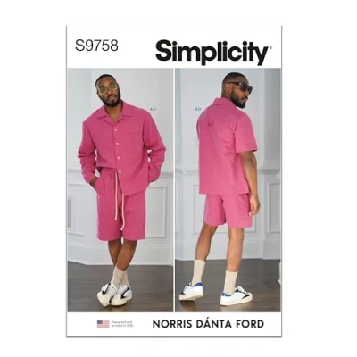 Image of SIMPLICITY SS9758BB Men&#039;s Shirts and Shorts by Norris Danta Ford BB (44 46 48 50 52)