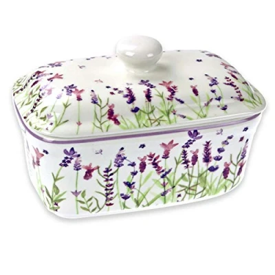Image of Lavender Butter Dish By Lesser &amp; Pavey