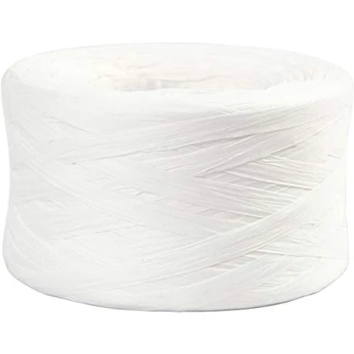 Image of Crafty Capers 100m White Paper Raffia Ribbon Jumbo Roll Recyclable &amp; Biodegradable