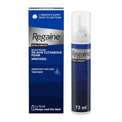Image of Regaine For Men Extra Strength Foam, Hair Growth &amp; Stops Hereditary Loss, Contains Minoxidil, 1 Unit x 73ml